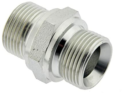 Hydraulik - Doppelnippel G 1/2 - G 1/4, Werkstoff: Stahl verzinkt