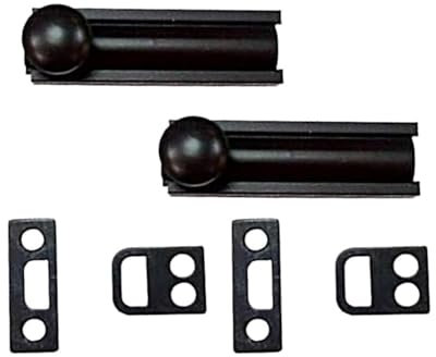 QCAA Solid Brass Surface Bolt, 2, ORB Oil Rubbed Bronze, 2 Pack, Made in Taiwan