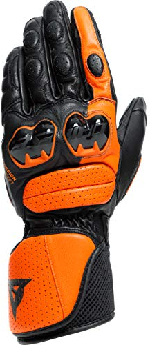 Dainese Motorradhandschuhe lang Motorrad Handschuh Impeto Handschuh schwarz/orange XXS, Herren, Sportler, Ganzjährig, Leder