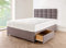 Divan Bed 4FT6 Double Linen Look Divan Bed with Memory Foam Spring Mattress and 24 High Cube Headboard - 2 Free Storage Drawers (drawers will be on same side)