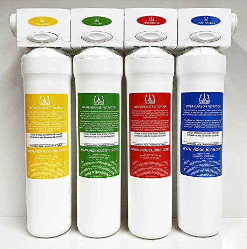 Set completo filtro 4 stadi depuratore acqua con set cartucce per 1 anno