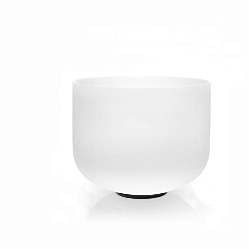 TAIFENG D Note Sacral Chakra Quartz Frosted Crystal Singing Bowl 8 inch