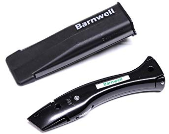 Barnwell Black Dolphin Delphin Carpet Fitters Work Trimming Fixed Knife and Holster NO Blades