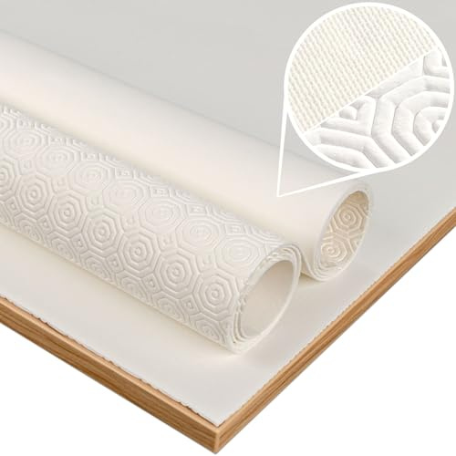 ANRO Tischschoner Tischpolster Tischschutz Unterlage Tischpolster pflegeleicht wasserabweisend abwaschbar Tischdeckenunterlage Molton Meterware antirutsch hitzebeständig 140 x 140cm