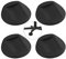 4 Pcs Rubber Furniture Castor Cups, Furniture Coasters Feet Pads Anti-Sliding Floor Grip Floor Protectors for All Floors & Wheels of Furniture, Sofas,Bed,No Slip Chair Leg Floor Protectors (Black)