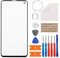 Duotipa Replacement Frontglas Display Glas Reparatur Kompatibel mit Samsung Galaxy S10 SM-G973F SM-G973U 6.1 Zoll + Werkzeugen(Kein Display und Touch Digitizer)-mit OCA Kleber