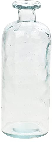 26cm Large Clear Recycled Glass Flower Vase Flowerpot Table Centrepiece (1)