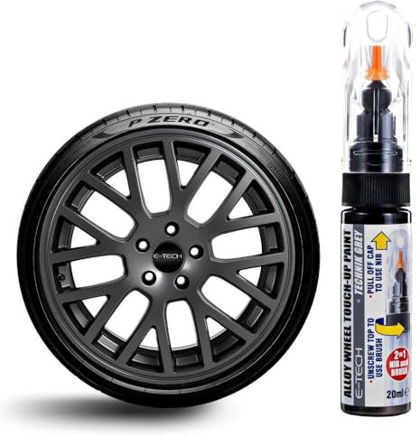 E-TECH Technik Grey Car Alloy Wheel Professional Touch-Up Pen Stick Paint