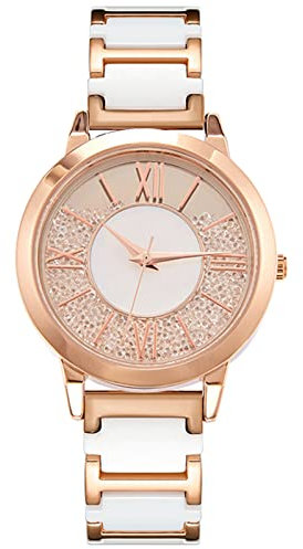 rorios Mode Damenuhren Analog Quarz Uhr mit Keramik Armband Wasserdicht Armbanduhr für Mutter Frauen Mädchen