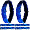 GORGECRAFT 12PCS Pailletten-Stirnband, Elastisch, Glänzend, Dehnbar, Glitzernd, Modisch, Verstellbares Haarband, Zubehör-Set Für Damen, Teenager, Sport, Tanz, Party, Teams (Blau)