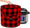 BAGSPRITE Dust Cover For Instant Pot 6 Quart-Appliance Covers- Insulated Pressure Cooker Cover with Pockets for Kitchen Instant Pot Accessories-Instant Cover Buffalo Check