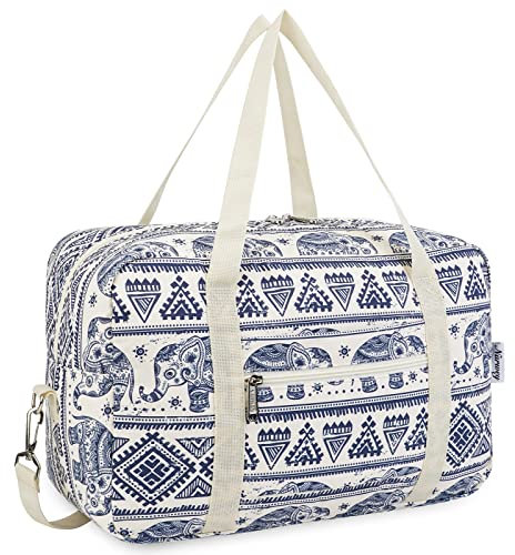 für Ryanair Handgepäck 40x20x25 & Handgepäck Tasche für Flugzeug - Faltbare Reisetasche Damen & Weekender Damen - Handgepäck Koffer 20L (Elefant(mit Schultergurt))