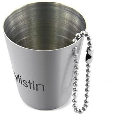 sprengers Personalisierbarer Schnapsbecher aus Edelstahl – Individuelles Schnapsglas mit Name in verschiedenen Farben - JGA (Silber)