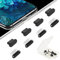 AUZOSL 8 Stücke USB C Staubschutz 4 Aluminium + 4 Silikon Type C Schutzkappe Kompatibel mit Samsung Galaxy S21 Ultra Xiaomi Redmi Note 11 Pro OnePlus Huawei Mate 40 Schwarz