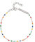 SINGULARU - Pulsera Dots Colors Enamel Plata. Bolitas Esmaltadas de Colores en Plata de Ley 925 con Baño de Rodio. Largo de cadena 18.5 cm. Joyas para Mujer