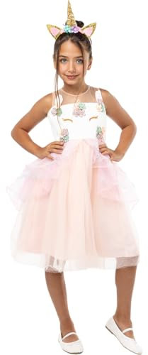Funidelia | Déguisement princesse licorne pour fille Déguisement pour enfant et accessoires pour Halloween, carnaval et fêtes - Taille 3-4 ans - Rose