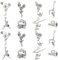 Airssory 80 Stück 8 Stile Mädchen Turnerin Tänzerin mit Pompons Gymnastik Charms Sport Cheerleader Charms für Armband Schmuck Basteln