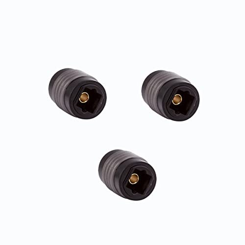 rgzhihuifz Fiber Optic Cable Extender Female to Female Optical Toslink Digital Audio Extension Cable Coupler Connector Adapter Extension Adapter, 3-Pack