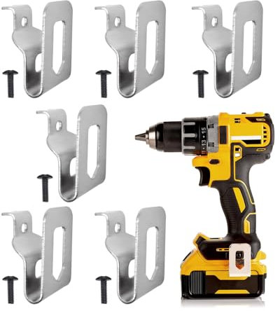 FTONOM5 6pcs Replacement Belt Clip Hooks and Matching Screws Power Tool Waist Buckle Compatible with 20V Power Tools Belt Holder Clips