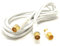 4m TV Aerial Coaxial Cable Male to Male, Satellite RF Antenna Coax RG59 Lead Gold Plated Connectors with Female Coupler (Straight, White, 4m)