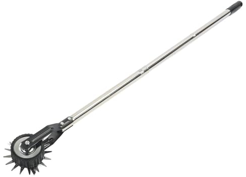 Manual Lawn Edger, Stainless Steel Sidewalk Edger with Handle for Yard Garden Landscape Driveways Flower Bed, Trimmer Right Landscape Edging Rotary Grass Edger Lawn Tool (3