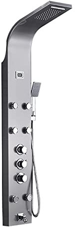 Pannello Doccia Sistema a Torre Colonna Doccia con Display Digitale Sistema Pannello Doccia termostatico, Sistema Doccia con soffione Doccia, Doccetta, Getti corporei, Bocca Vasca, Decorazio