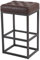 Nusetx Barhocker, Küchenstühle mit Kunstleder, Barstuhl Einzeln, Küchen, Restaurants und Cafés, Tresenhocker Kann 150 kg Tragen, 76 cm Hoch, Rechteck, Braun