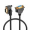 PNGKNYOCN 0.5M 90 Grad VGA Kabel, Linksknickwinkel 15 Pin Full HD 1080P hochauflösend VGA Stecker zu Buchse Video Verlängerungskabel