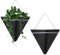 2PCS Jardineras Colgantes de Cerámica, Jardinera Triangular, Jardineras de Pared Geométricas, Jardinera de Pared con Tres Esquinas, Macetas Colgantes Pared Moderna (Negro)