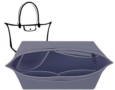 Charinor Premium Taschen Organizer für Longchamp, Taschenorganizer L aus Filz(GrauL)