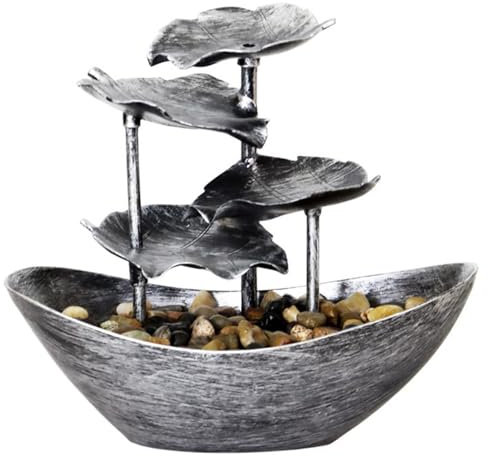 Fontaine A Eau Interieur LED Decorative Fontaines D'intérieur Atomisation Fontaine Interieur Cascade Fontaine Zen Fontaines De Table Fontaine De Bureau Decoration Maison D