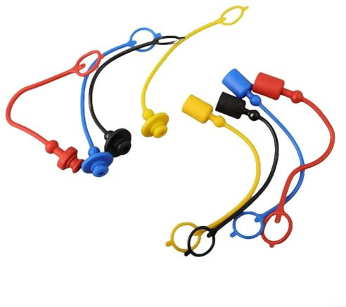 WIIYENA Hydraulik Blindstopfen Und Staubschutzkappen Set,Hydraulik-Kappen Und Stecker,für Schnellkupplungen Und Hydraulikschläuche(1/4)