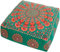 Mandala Life ART Türkis Pouf Ottomane Bezug mit Samtstickerei – weicher, bestickter Bodenkissen mit marokkanischem Design, 60cm Durchmesser, ideal für Wohnzimmer, Schlafzimmer oder Meditationsraum