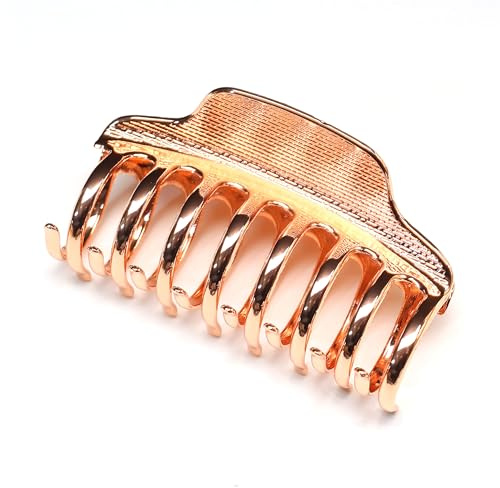 QinGoo Groß Haarklammer aus Metall Haarspange für Damen, Rose Gold