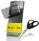 teeppo Fliegengitter Reparatur Klebeband Set - Insektenschutz Fliegengitter Reparatur Set - Stark Selbstklebend Glasfaser - Verhindern Moskitos Insekten - Inklusive Schere - Schwarz (1 m x 5 cm)