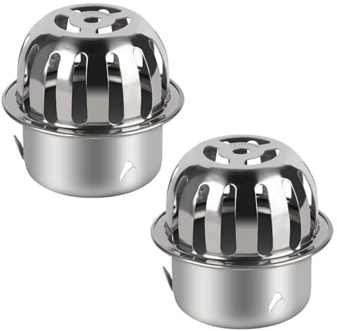Dachrinnen Laubschutz,2 Stück Dachrinnen Laubschutz,Laubfang Dachrinne Edelstahl,Dachrinnenschutz Fallrohr,Sieb Fallrohrschutz,für Abflussrohre, Fallrohre, Dachrohre (100mm)
