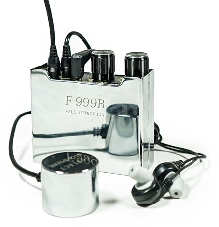 DECATRONIC Professionelles Wandmikrofon der Gold-Serie mit Filtersystem mit zweitem Ansteckmikrofon und Aufnahmeausgang ideal für Zuhause Büro Sicherheit Privatsphäre (F999B Silber)