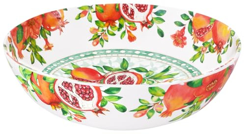 Les Jardins de la Comtesse - Große Salatschüssel aus reinem Melamin – Tukane von Rio – 4 l/Ø 31 cm – Geschirrservice Quasi-unzerbrechlich MelARTmine