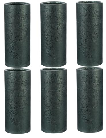 Gogogmee 6pcs Round Paperboard Tubes for 30ml Essential Oil Bottles Empty Kraft Cardboard Cylinder Packaging Boxes Green Paper Tubes for Crafts Storage in Uk