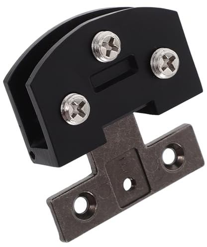 Yardenfun Heavy Duty Stainless Steel Glass Door Hinge Holder No Drilling Frameless Cabinet Replacement Parts for Tempered Wine Cabinet Doors with Quiet Smooth Operation