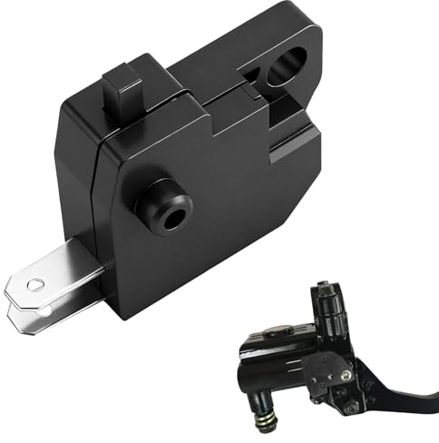 Universal Motorcycle Right Brake Light Switch, Motorbike Brake Stop Light Switch, Compatible with Honda Suzuki Yamaha (Right)