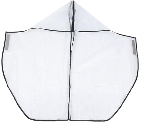 Zjythocyber Transparent Golf Bag Rain Hood, Waterproof Golf Bag Cape with Open Zipper Design, Lightweight PVC Protective Cover for Golf Trolley Bags, Foldable Rain Cover Fits Most Standard GOL
