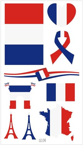 International Flag Stickers,2026 World Cup Country Flags, Temporary Tattoos, 10pcs (005)