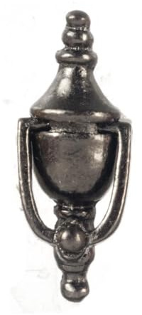 Yorkshire Miniatures Working Door Knocker, Black, 1:12th Scale, Dolls House Miniature Accessory