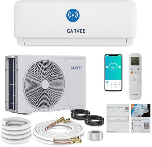 Climatiseur Mural Monosplit Inverter, 12000 BTU Climatisation, Climatiseur Split –Refroidissement/chauffage A++,R32, Clim 19 dB(A), Evaporateur Antibactérien, Filtre à Charbon,Autonettoyant,Wi-Fi/App