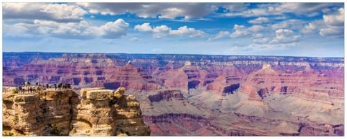 Wallario Memoboard aus Glas mit Motiv, Magnet-Tafel in 32 x 80 cm in Premium Qualität Felsenschlucht im Grand Canyon Park Arizona