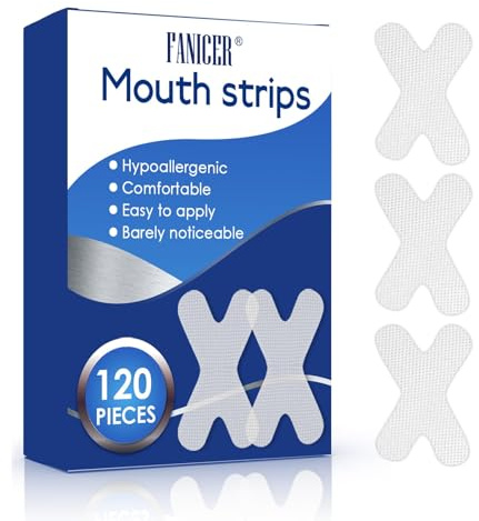 X Mouth Tape for Sleeping, 120 Stück Mundpflaster Schlafen, Anti-Schnarch & Schnarchpflaster, Mundtapes zum schlafen, Fördert Nasenatmung, Reduziert Schnarchgeräusche für besseren Schlaf