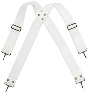 GEWA Marching Drum, Marschtrommel Zubehör Trageriemen für Bass Drum, Nylon weiß, 3 cm breit, verstellbar mit Karabiner