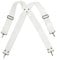GEWA Marching Drum, Marschtrommel Zubehör Trageriemen für Bass Drum, Nylon weiß, 3 cm breit, verstellbar mit Karabiner