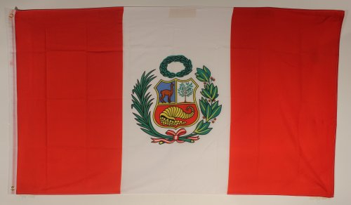 Buddel-Bini Flagge Fahne ca. 90x150 cm : Peru Peruflagge Nationalflagge Nationalfahne